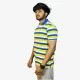 Men's Blue Yellow White Striped Polo T-Shirt | Premium Cotton Regular Fit